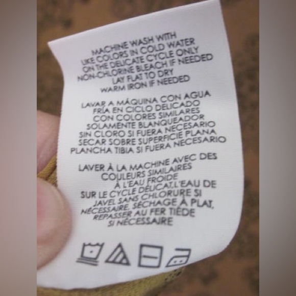 Cabi Women's Yellow Paisley Print Tunic Shell Shirt, Lined, Sleeveless; Size S - Picture 8 of 11